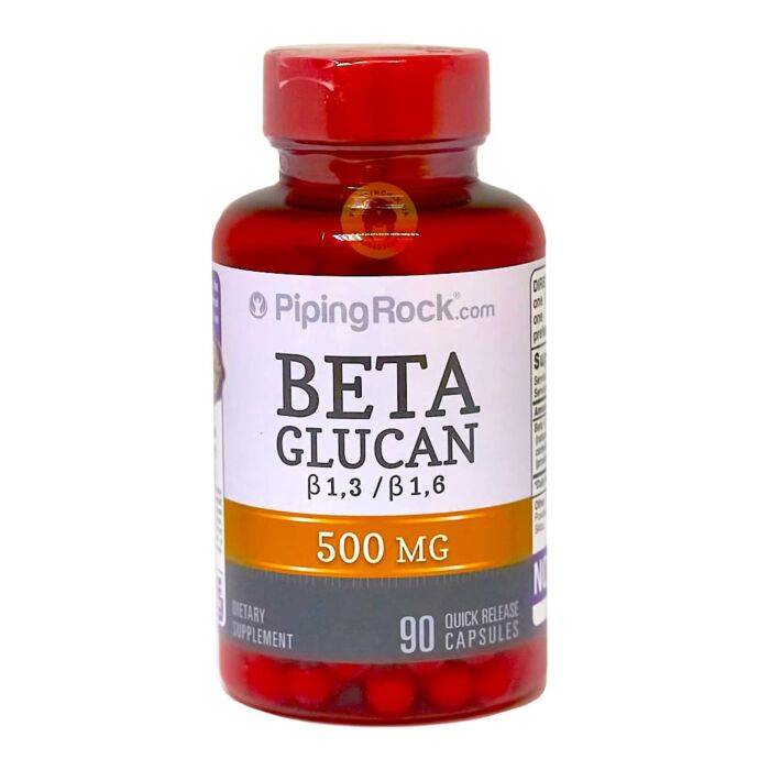 Для укрепления иммунитета Piping Rock Beta 1,3/1,6 D-Glucan 500 mg 90 Capsules