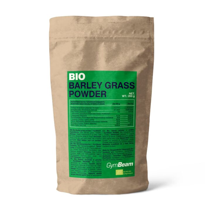 Заменитель питания GymBeam BIO Barley Grass Powder, 200g