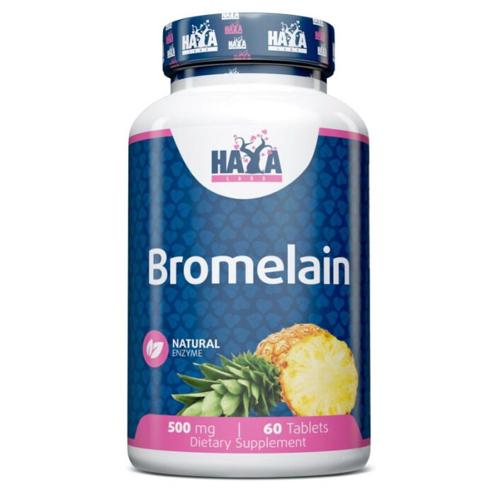 Спеціальна добавка Haya Labs Bromelain 500 mg - 60 capsules