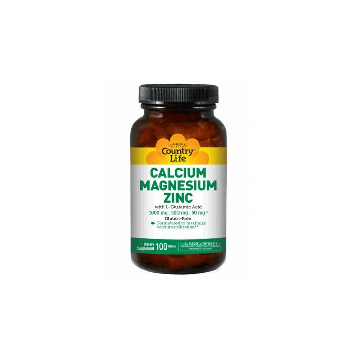 Кальцій-магній-цинк Country Life Calcium, Magnesium, Zinc 250 табл