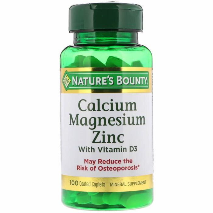Минералы кальций-магний-цинк Nature's Bounty Calcium Magnesium Zinc 100 Coated Caplets