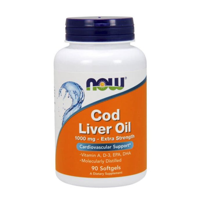 Омега жири NOW Cod Liver Oil 1,000 mg 90 soft gels