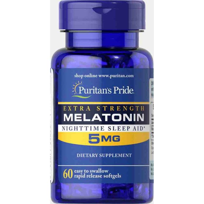 Мелатонін Puritans Pride Extra Strength Melatonin 5 mg 60 Softgels