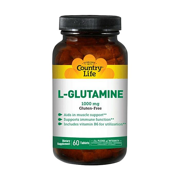 Глутамін Country Life L-Glutamine 1000 мг 60 табл