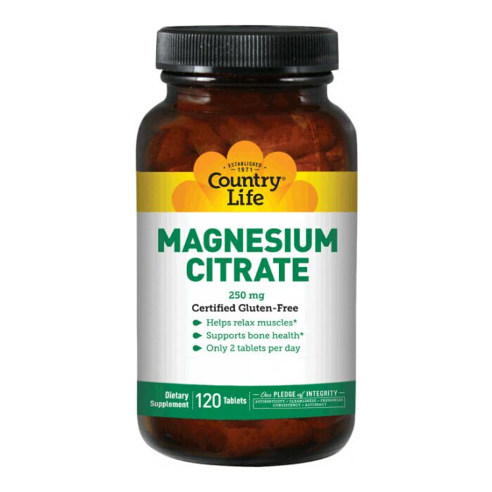 Минералы Country Life Magnesium Citrate 250 мг 120 табл
