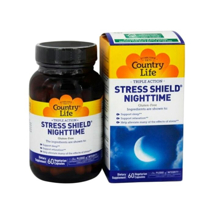 Для поддержки нервной системы Country Life Stress Shield Nighttime 60 капс