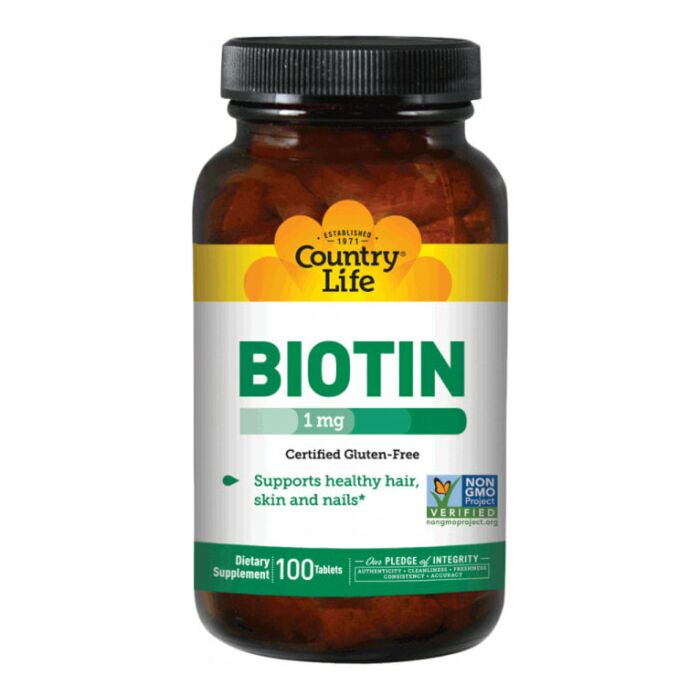 Биотин Country Life Biotin 1000 мкг 100 табл