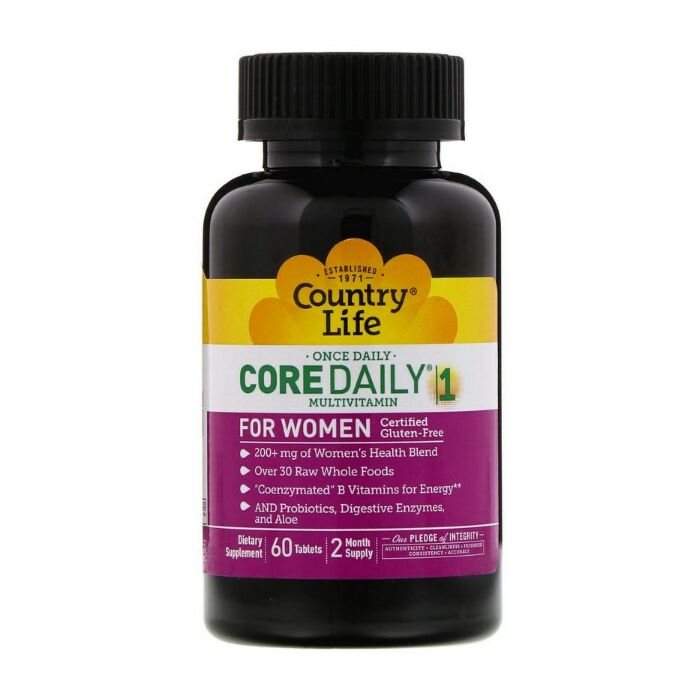 Витамины для женщин Country Life Core Daily 1 Women's 60 табл