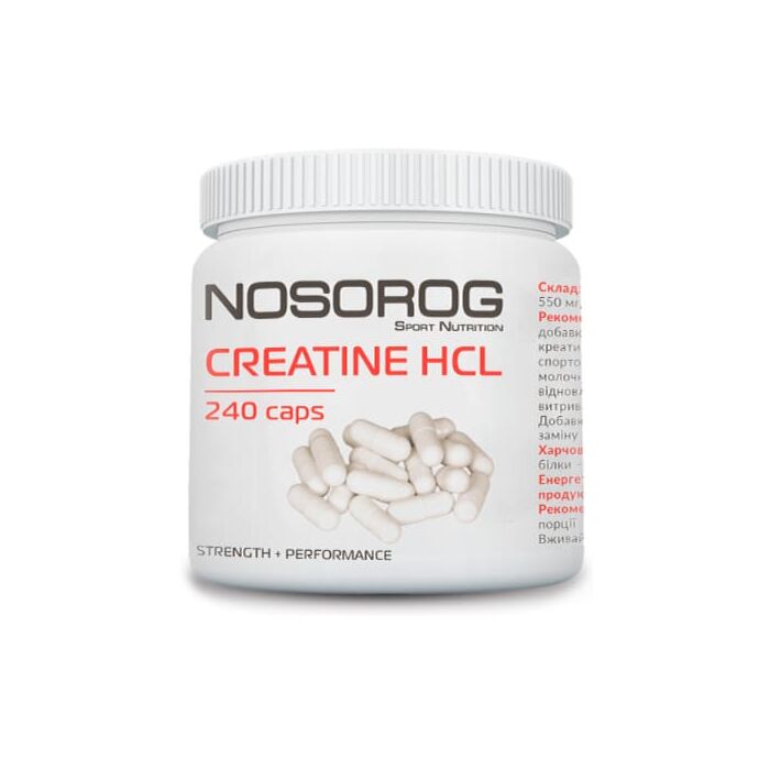 Креатин Nosorog Creatine HCl, 240 капсул