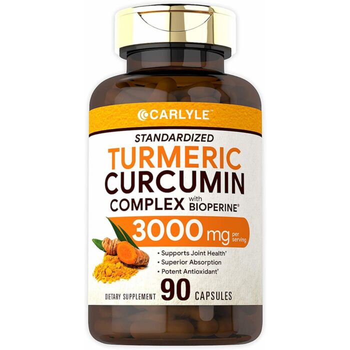 Куркумин Carlyle  Turmeric Curcumin Complex with bioperine 2000 mg 90 capsules