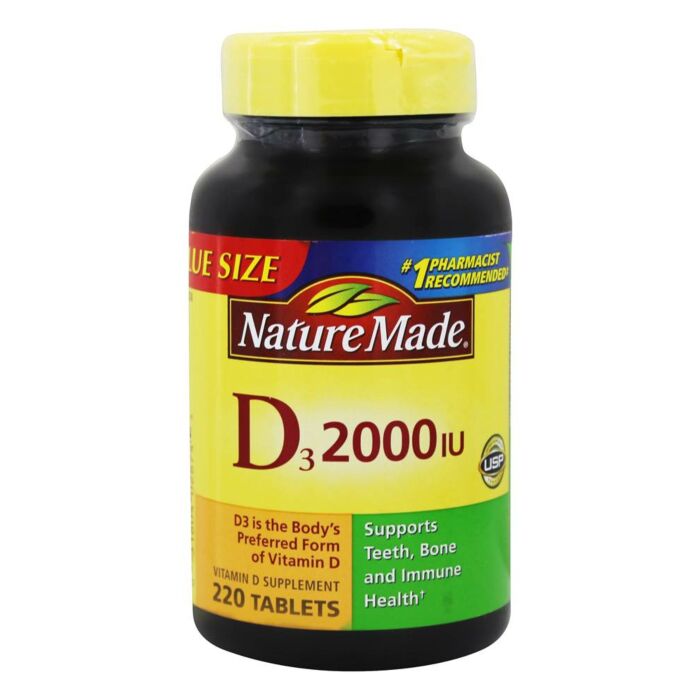 Витамин D Nature Made Vitamin D3 2000 IU 220 tab (exp 11/2022)