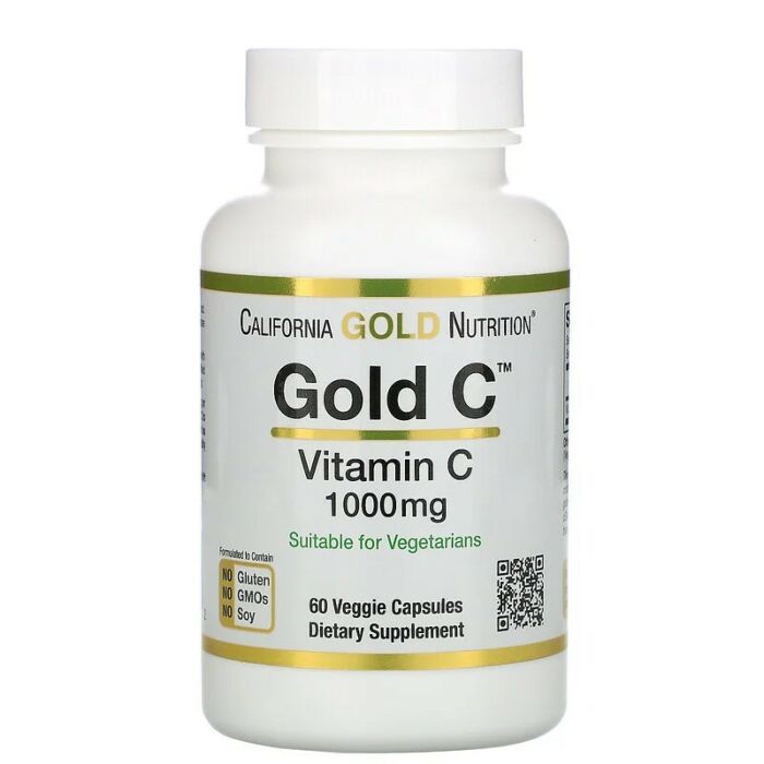 Вітамин С California Gold Nutrition Gold C Vitamin C 1000mg 60 Vcaps