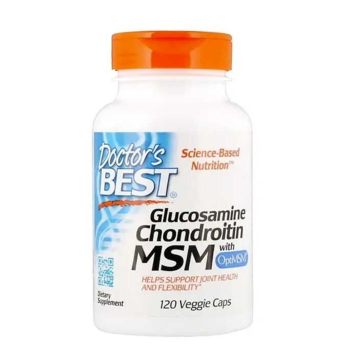 Комплекс для суставов и связок Doctor's Best Glucosamine Chondroitin MSM with OptiMSM, 120 Veggie Caps