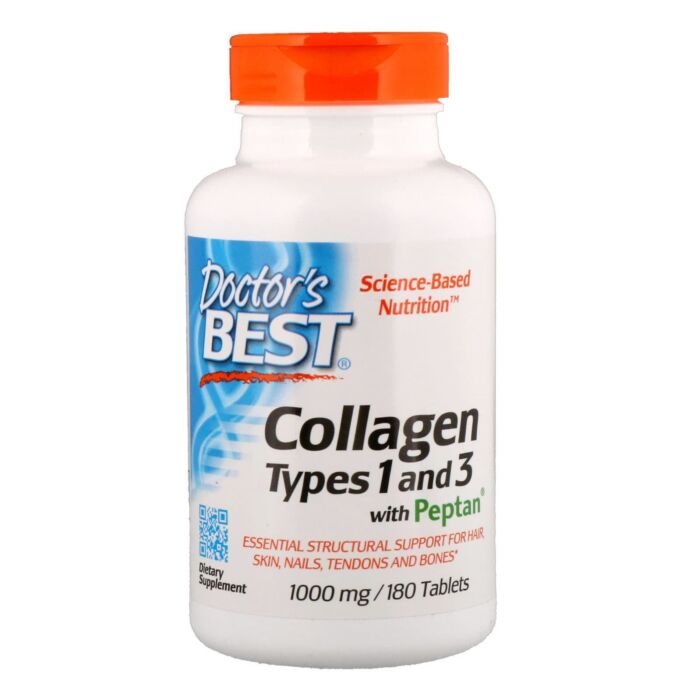 Колаген Doctor's Best Best Collagen Types 1 & 3 with Peptan 1000mg 180tab