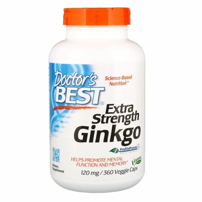Гінко білоба Doctor's Best  Ginkgo Extra Stength Profile Proven, 120мг, 360 гелевых капсул
