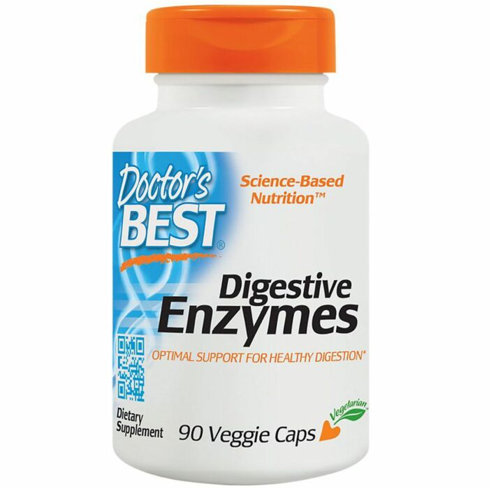 Для здоров'я шлунка Doctor's Best Пищеварительные ферменты вегетарианские, Digestive Enzymes, 90 капсул