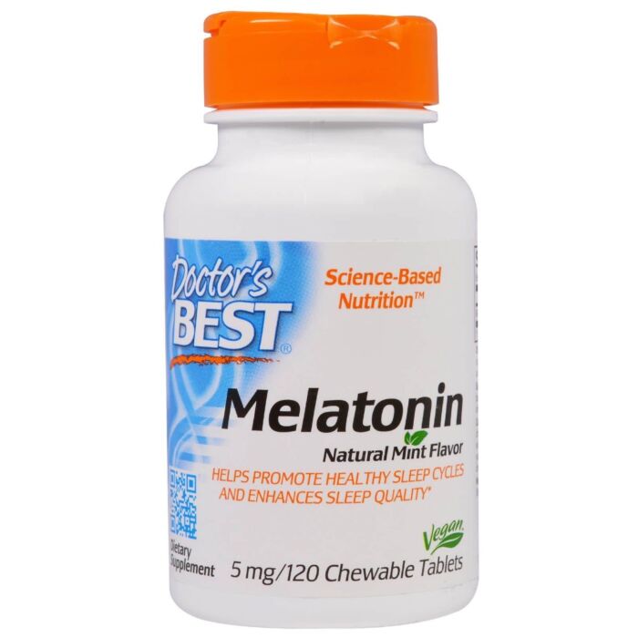 Мелатонін Doctor's Best Мелатонин 5мг,  120 жевательных таблеток