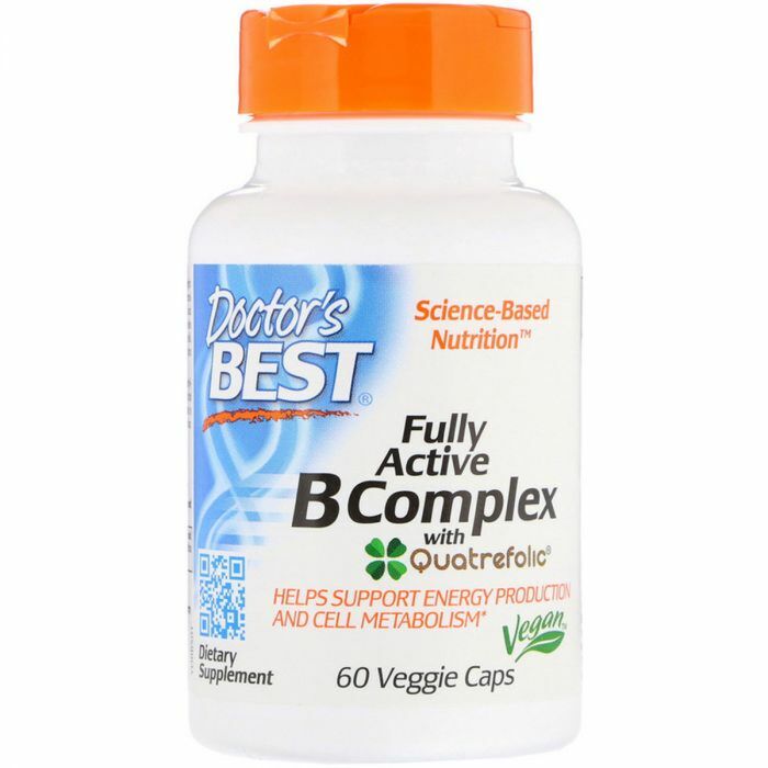 Витамин B Doctor's Best Fully Active B Complex, 60 гелевых капсул