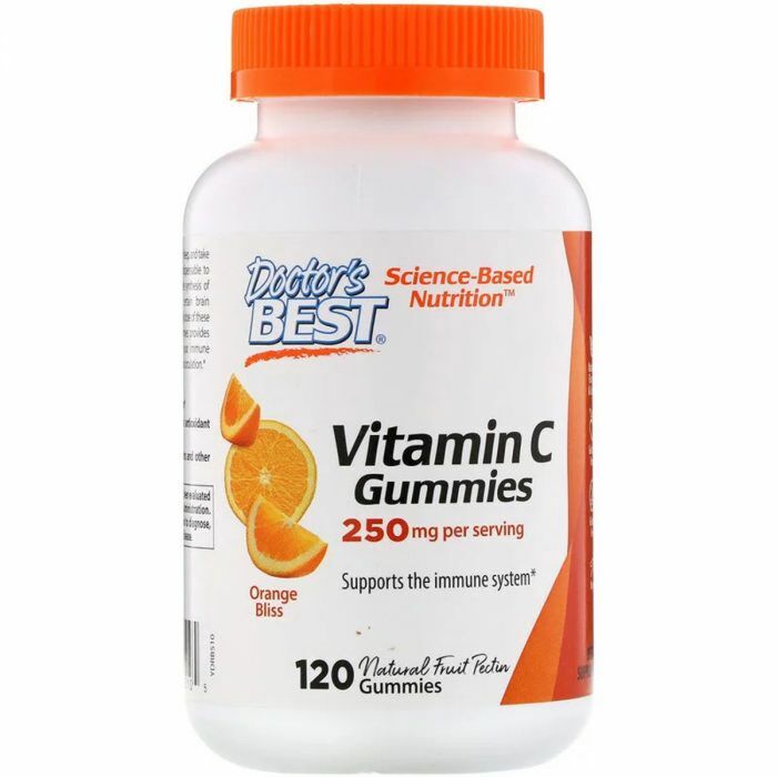 Вітамин С Doctor's Best Vitamin C Gummies, 250 мг, 120 желейных конфет