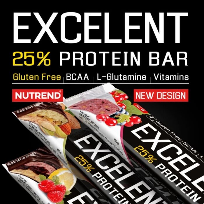 Батончики NUTREND Excelent Protein BAR Блок 18 х 85 грамів