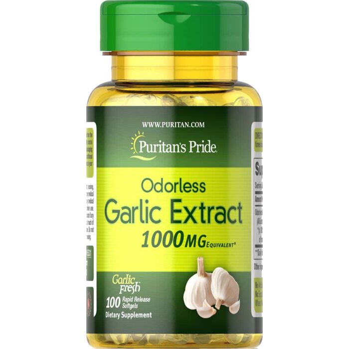 Антиоксиданты Puritans Pride Odorless Garlic 1000 mg 100 Rapid Release Softgels