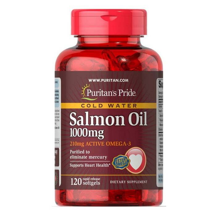 Омега жиры Puritans Pride Omega-3 Salmon Oil 1000 mg 120 softgels