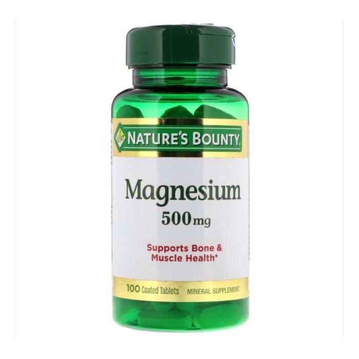 Магний Nature's Bounty Magnesium, 500 mg, 100 Coated Tablets