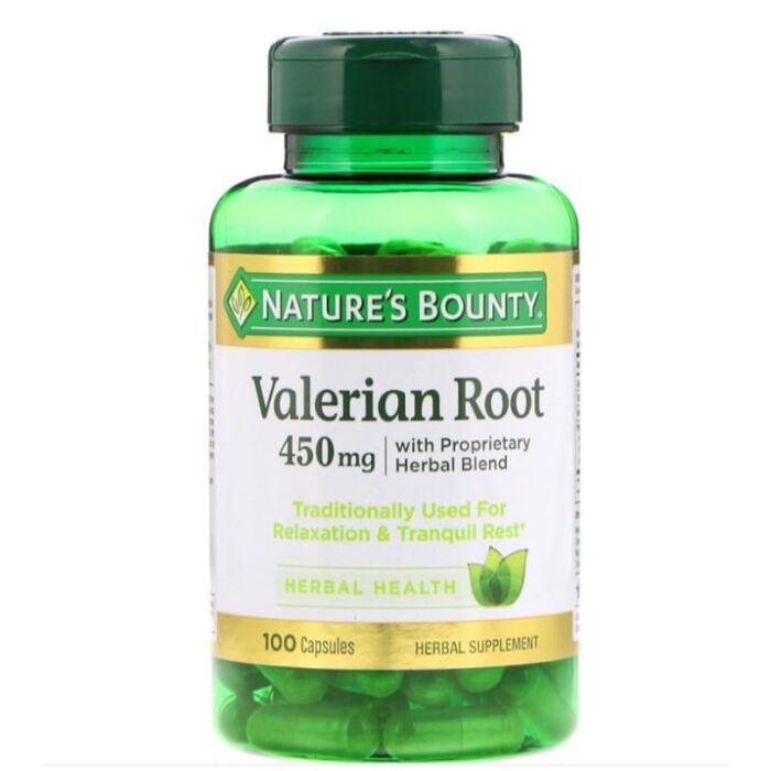 Для поддержки нервной системы Nature's Bounty Valerian Root with Proprietary Herbal Blend, 450 mg, 100 Capsules