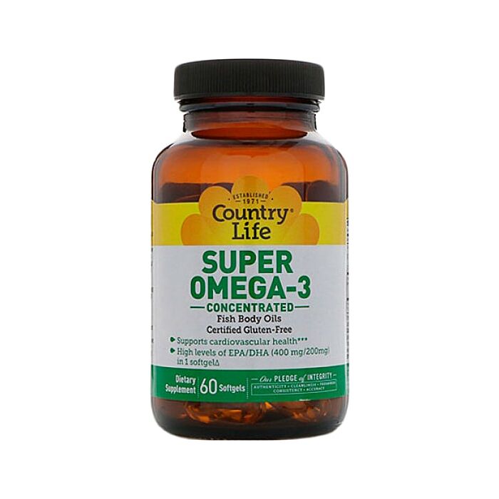 Омега жиры Country Life Super Omega-3 60 капс