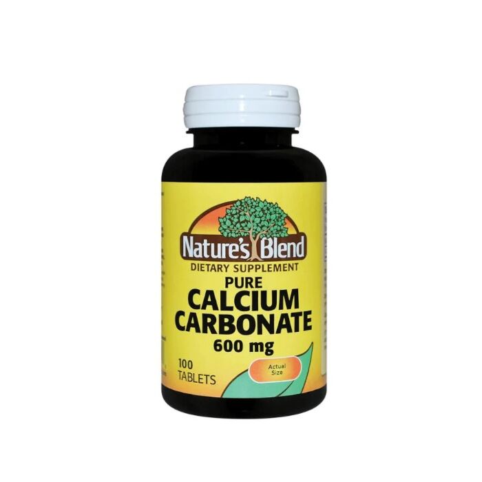 Кальций Nature's Blend Pure Calcium Carbonate 600mg 100 tab (01/22)
