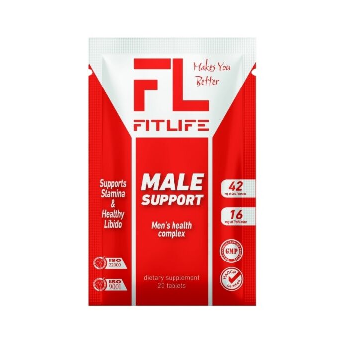 Комплексний засіб для підвищення тестостерону FitLife Male Support 20 tabl