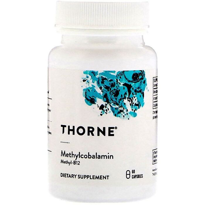 Витамин B Thorne Research  Methylcobalamin, 1000 мкг, 60 капсул