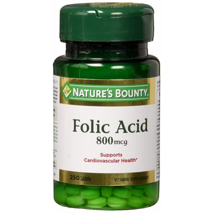 Вітамин B Nature's Bounty Folic Acid, 800 mcg 250 Tablets
