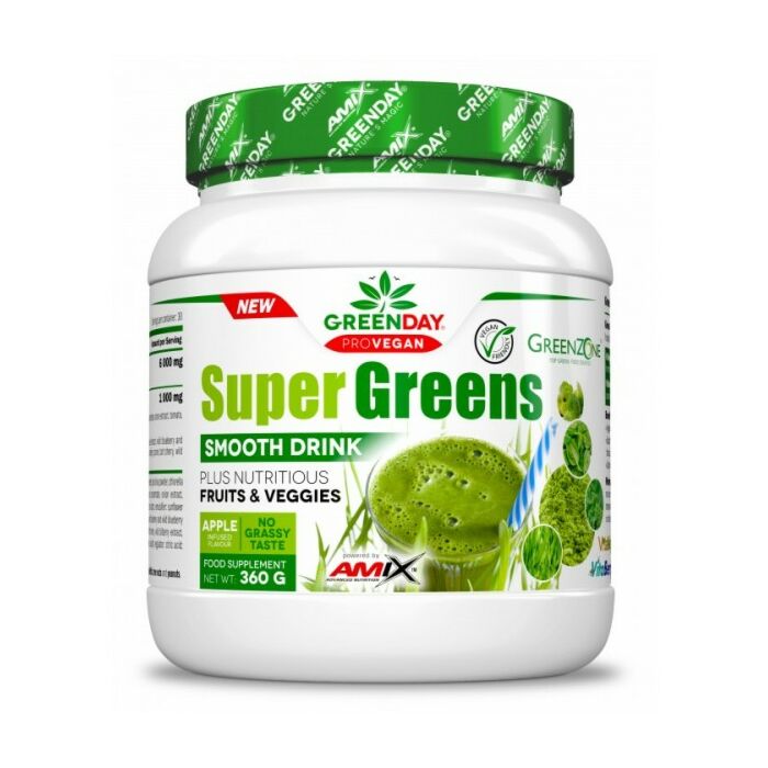 Антиоксиданты Amix GreenDay Super Greens Smooth Drink - 360 г - зелене яблуко