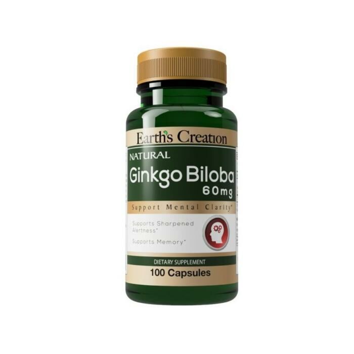 Гинкго билоба Earth's Creation Ginkgo Biloba 60 mg - 100 капс