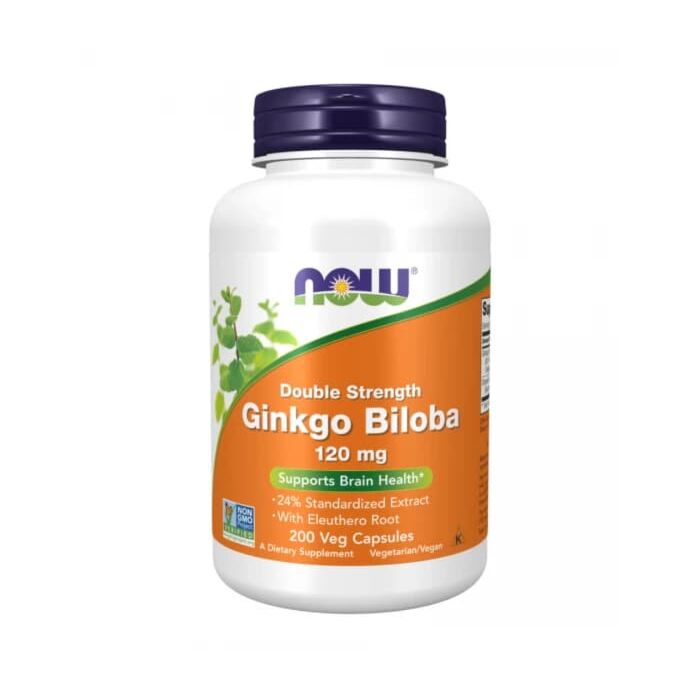 Специальная добавка NOW Ginkgo Biloba 120 mg 200 veg capsules