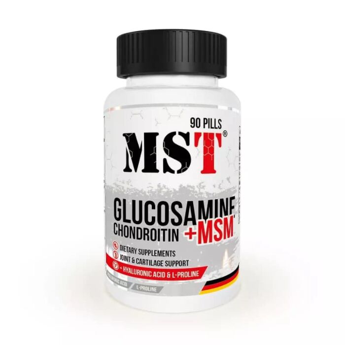 Комплекс для суставов и связок MST Chondroitin - Glucosamine - MSM + Hyaluronic Acid + L-Proline - 90 tab