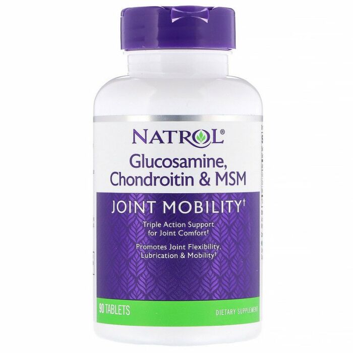 Комплекс для суставов и связок Natrol Glucosamine, Chondroitin & MSM - 90 таб