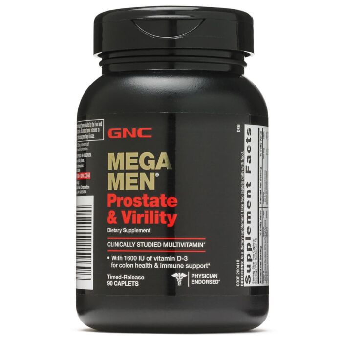 Мультивітамінний комплекс, Вітамины для чоловіків, Для чоловічого здоров'я  GNC Mega Men Prostate & Virtility 90 каплет
