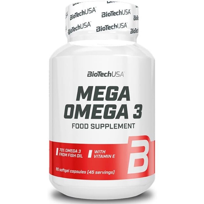 Омега жиры BioTech USA Mega Omega 3 90 капсул