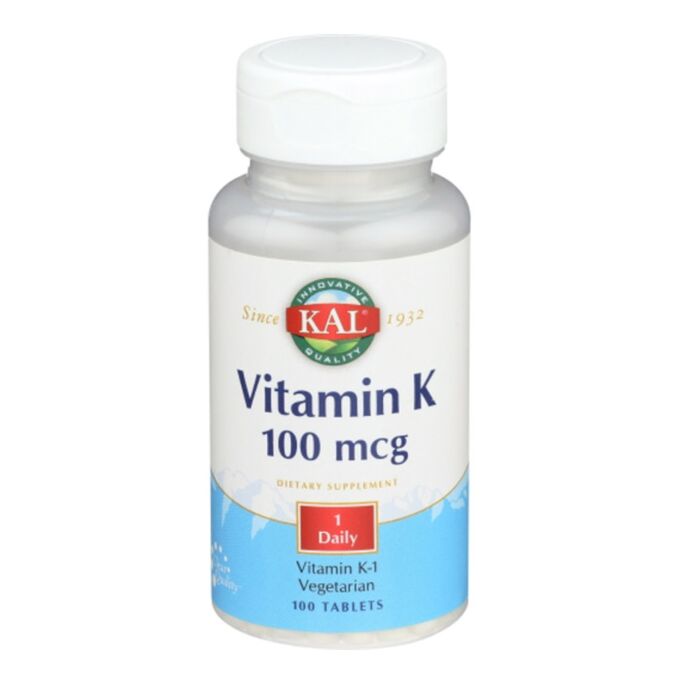 Вітамин К-2 KAL KAL Vitamin K 100 mcg 100 tabs