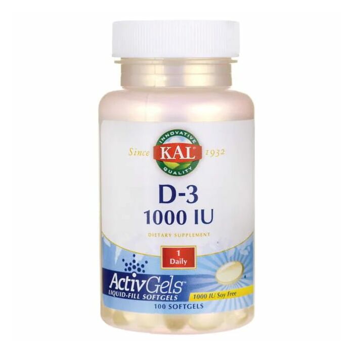 Витамин D KAL D-3 - 1,000 IU (25 мкг) 100 капс