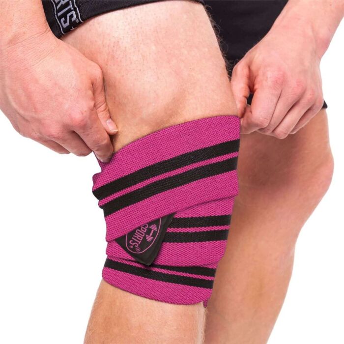 Бинты  Knee Wrap Pink & Black - C.P. Sports