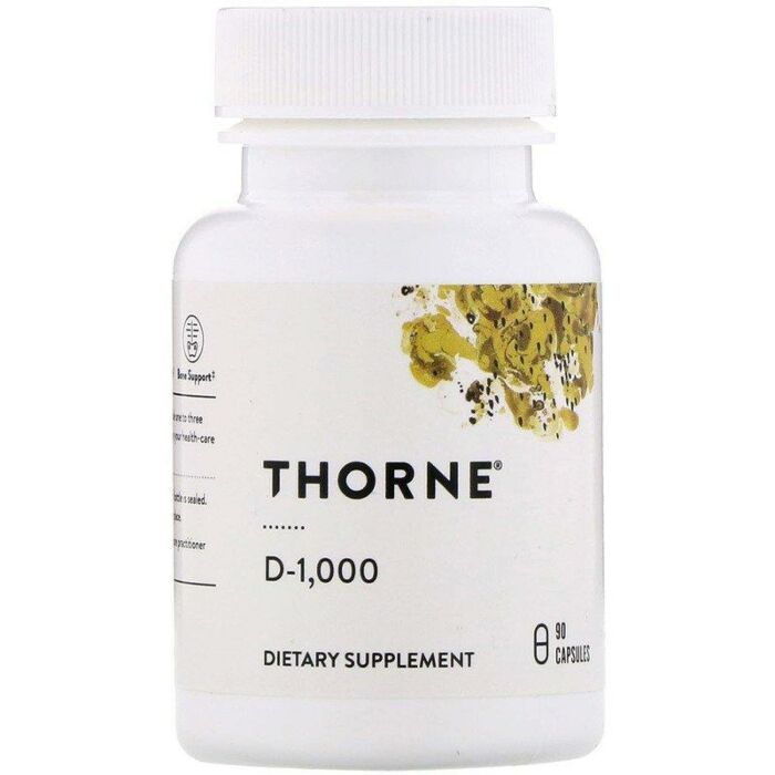 Витамин D Thorne Research Витамин D3, 1000МЕ, 90 капсул