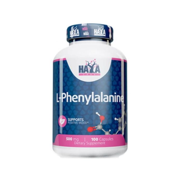 Для поддержки нервной системы Haya Labs L-Phenylalanine 500 mg 100 capsules