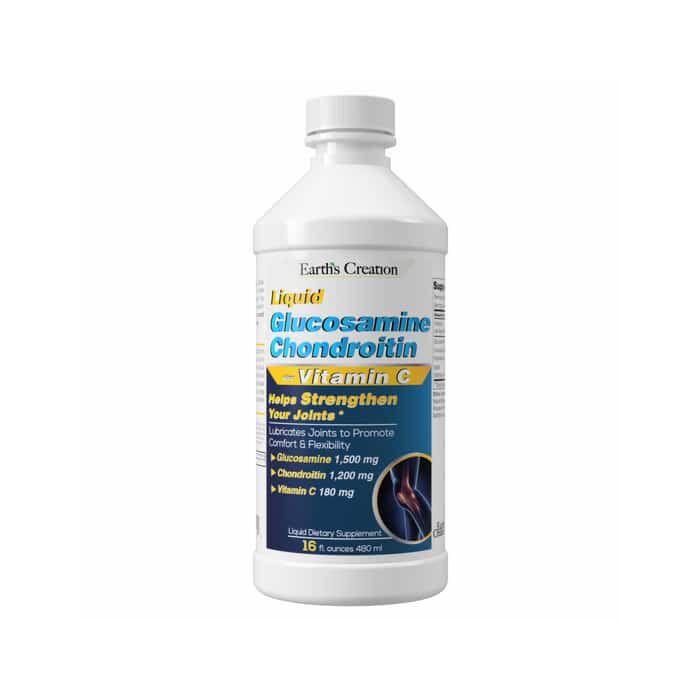 Комплекс для суставов и связок Earth's Creation Liquid Glucosamine,Chondrotin + Vit C - 480 мл