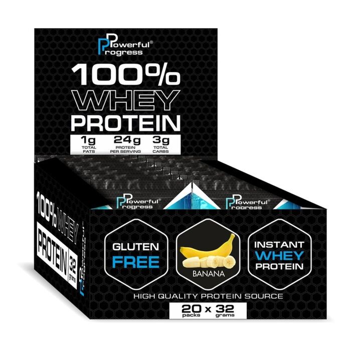 Сироватковий протеїн Powerful Progress Протеїн - 100 WHEY PROTEIN MEGA BOX -20 pcs x 32 g