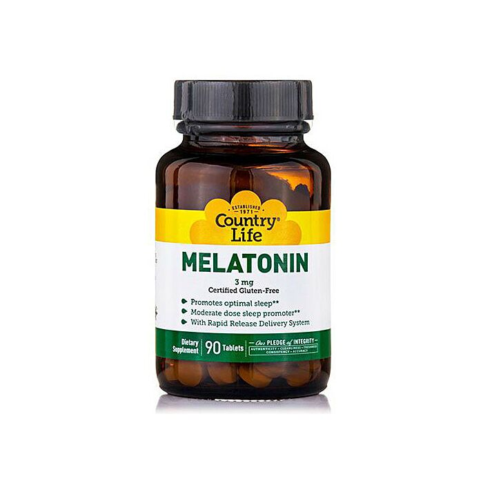 Добавка для здорового сна Country Life Melatonin 3 мг 90 табл