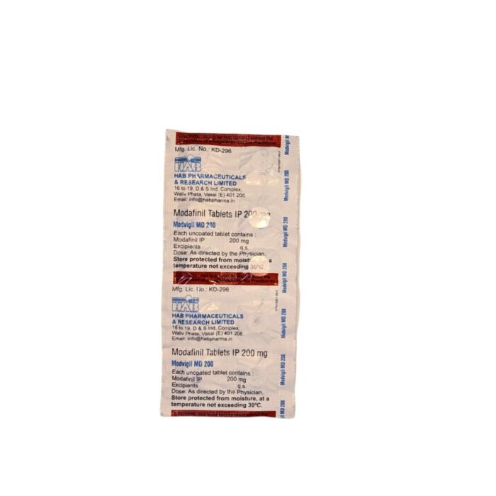 Ноотропный комплекс HAB Pharma Modvigil MD 200 (Modafinil Tablets IP 200 mg)  10 табл