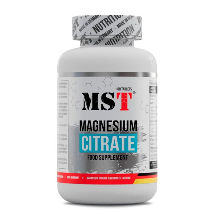 Магний MST Magnesium Citrate 200 mg 180 tablets